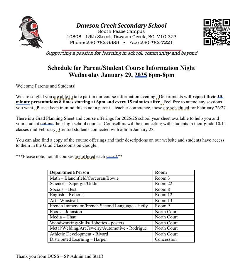 Parent Info Night 