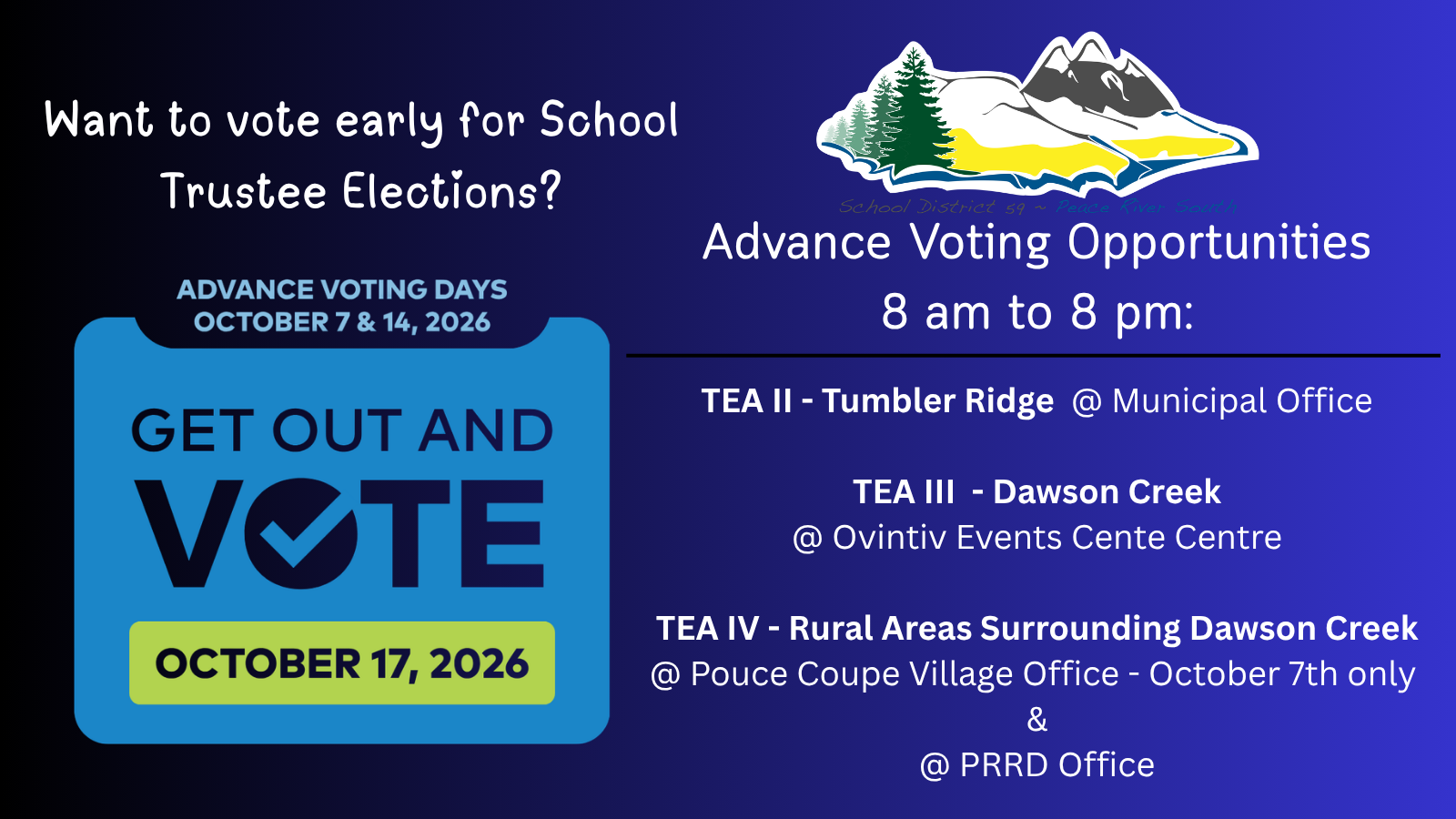 Advance Voting Opportunities
