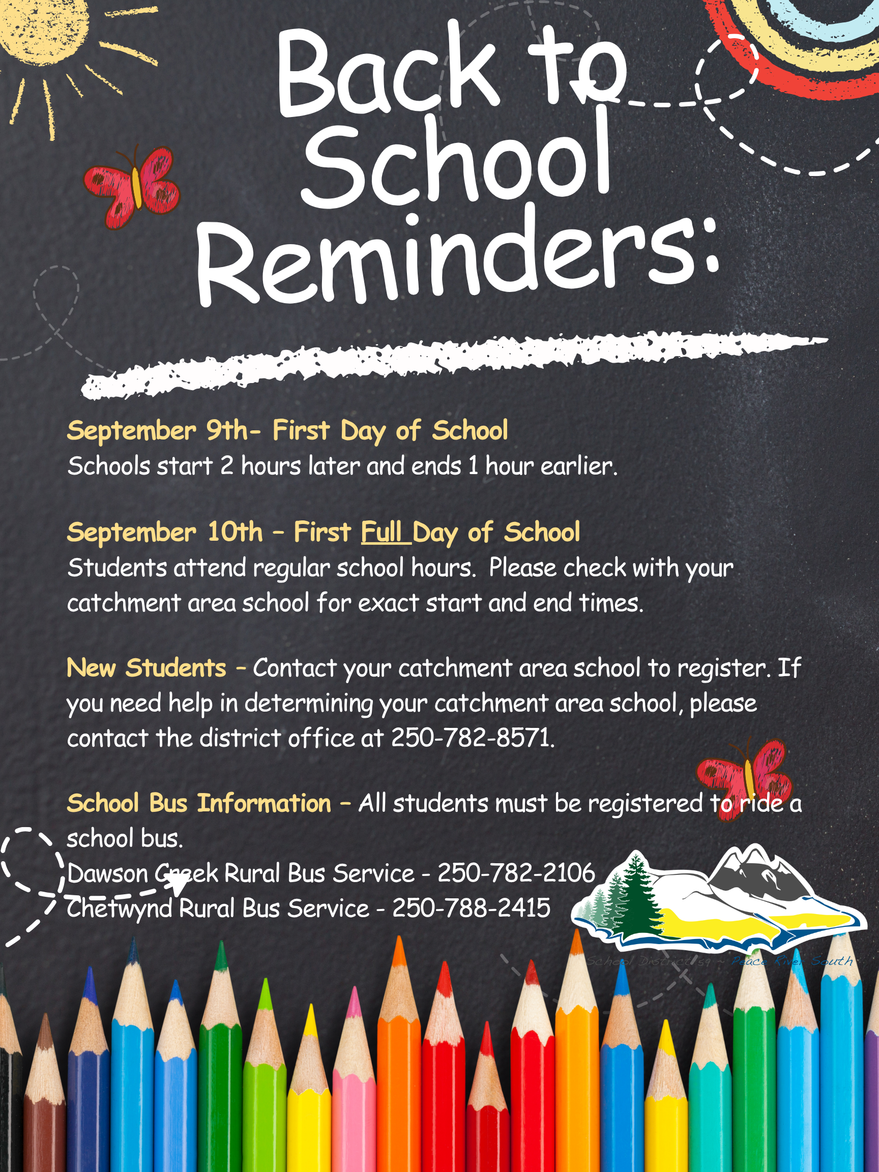 Back to School Reminders